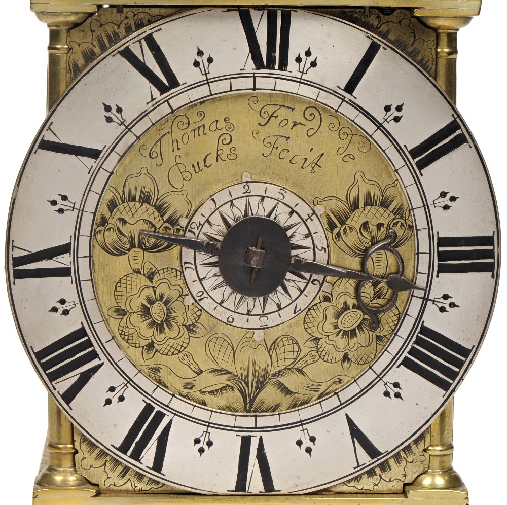 A Fine and Rare Brass Striking Lantern Clock, signed Thomas Ford, Bucks, Fecit, late 17th century, - Image 2 of 14