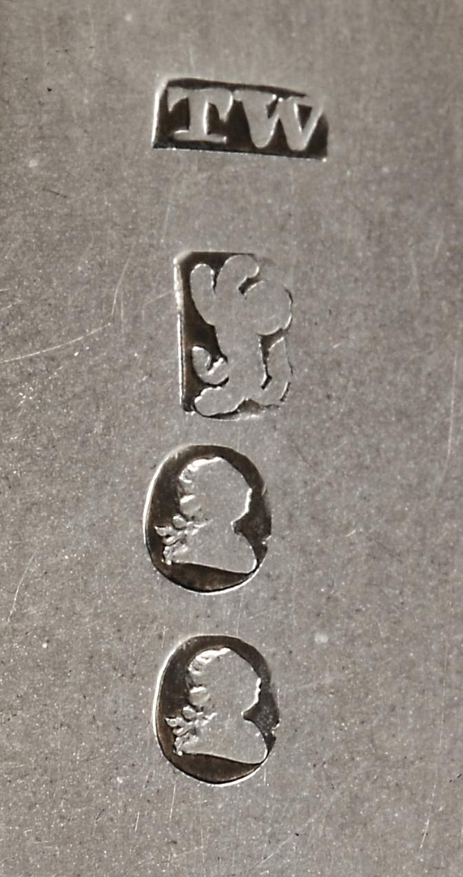 A Set of Six Provincial Silver `Double Duty` Marked Teaspoons, Thomas Watson, Newcastle 1797, Old - Image 2 of 2