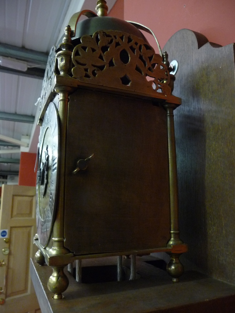 A Fine and Rare Brass Striking Lantern Clock, signed Thomas Ford, Bucks, Fecit, late 17th century, - Image 9 of 14