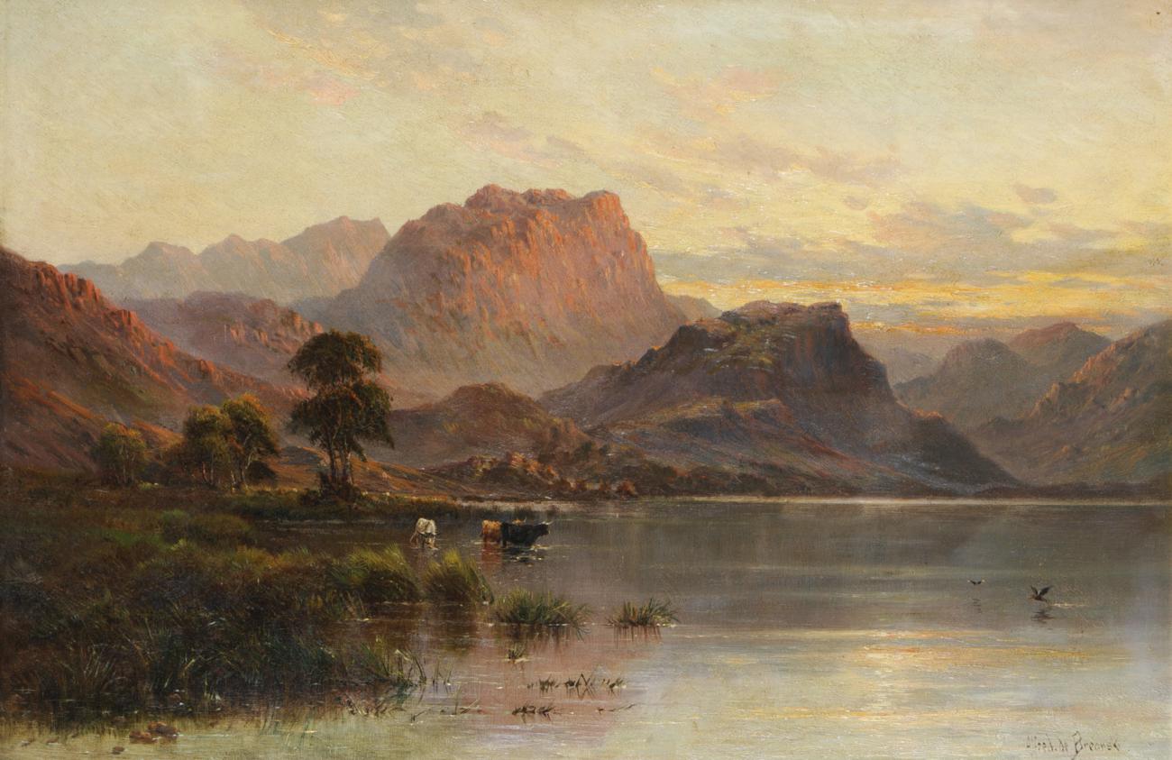 Alfred de Breanski Snr (1852-1928) ``Llyn Idwal Evening, North Wales`` Singed, inscribed verso, oil