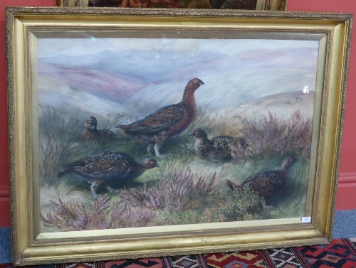 George Anderson Short (1856-1945) ``Birds of the Moorland`` - Grouse in heather Signed, bears - Image 2 of 7