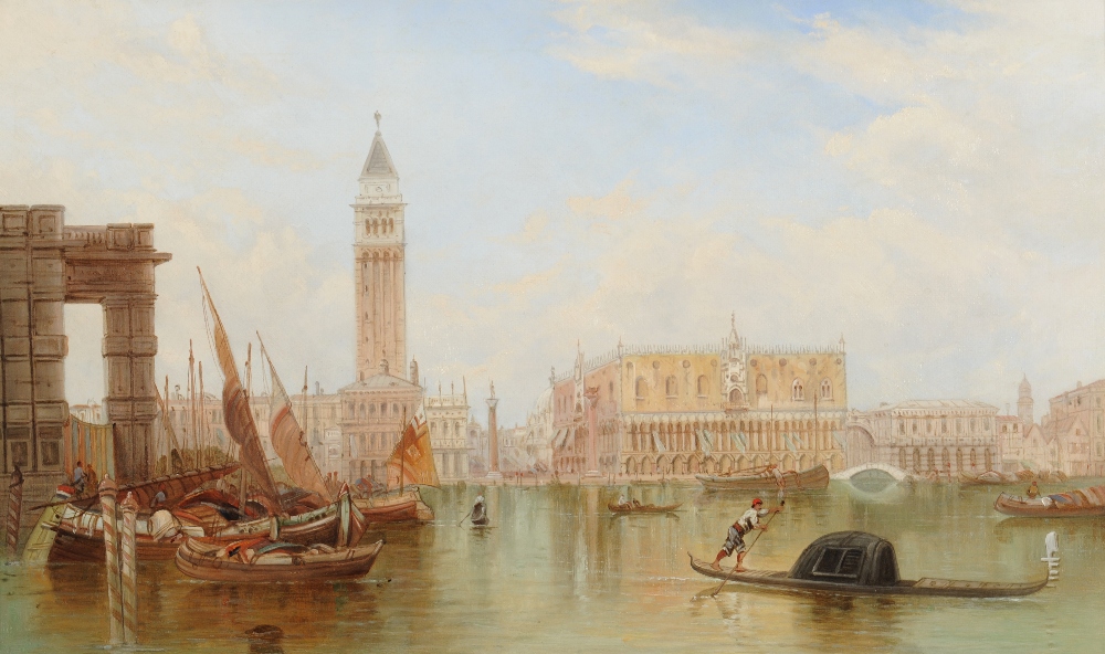Alfred Pollentine (fl.1861-1880)  View of Santa Maria della Salute, Venice View of Piazza San - Image 3 of 9