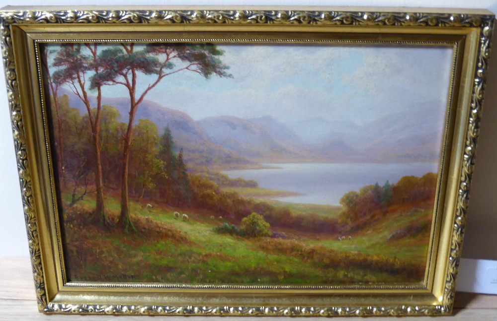 Everett William Mellor (1878-1965) ``A Peep of the Wharfe, Bolton Woods`` ``Derwentwater, - Image 3 of 3