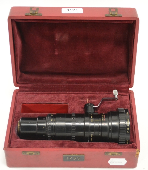 Angenieux 10x15B Zoom Lens f2.8, 15-150mm no. 1032523, in original fitted makers hard display case