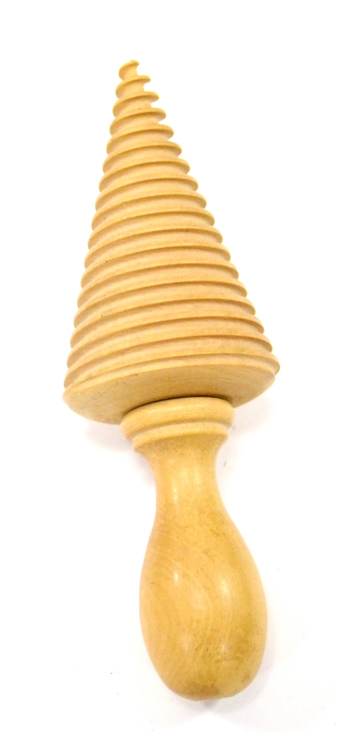 Jaw Opener, 19th Century of wooden construction with conical screw thread and handle 5``, 13cm