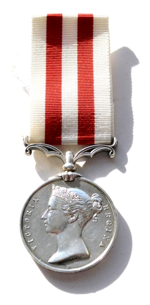 An Indian Mutiny Medal, 1857-59, awarded to SEODEEN 4TH REGT INFY. HYDR. CONTINGENT., possibly