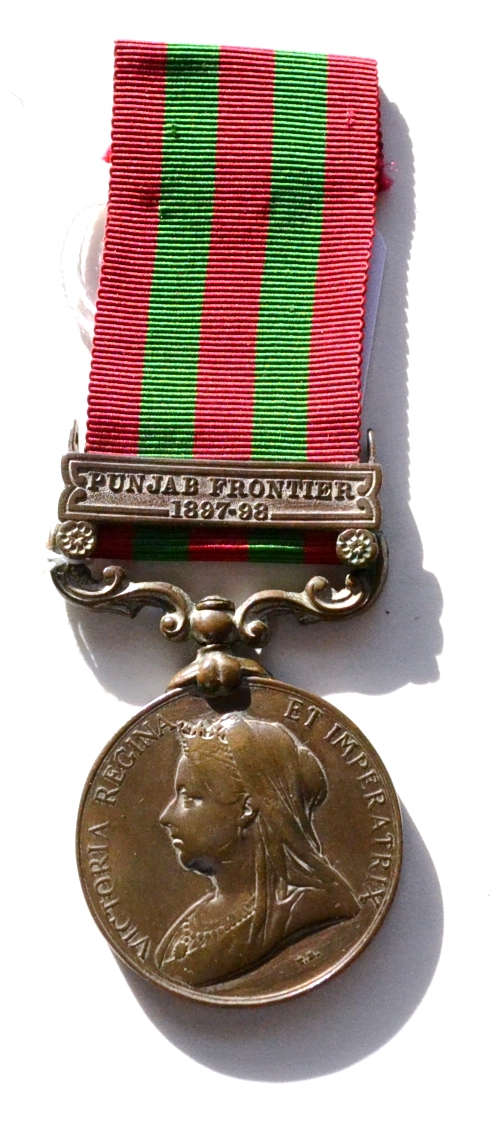 An India Medal, 1896, in bronze, with clasp PUNJAB FRONTIER 1897-98, un-named