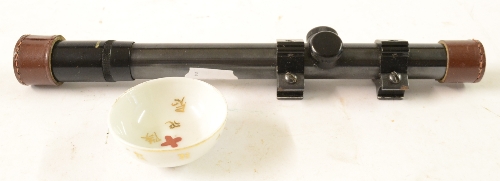 A Pecar, Berlin 3x36 Rifle Scope, numbered 26 826, with windage and elevation adjustment, cross