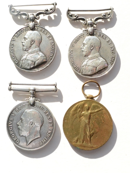 A First World War Gallantry Group of Four Medals, awarded to 57322 PTE.J.MATTHEWS. 1/5 DEVON:R.,