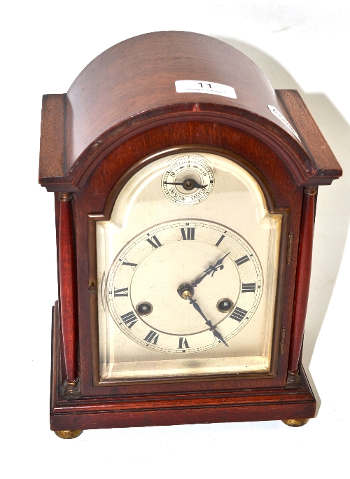 Mahogany cased bracket clock