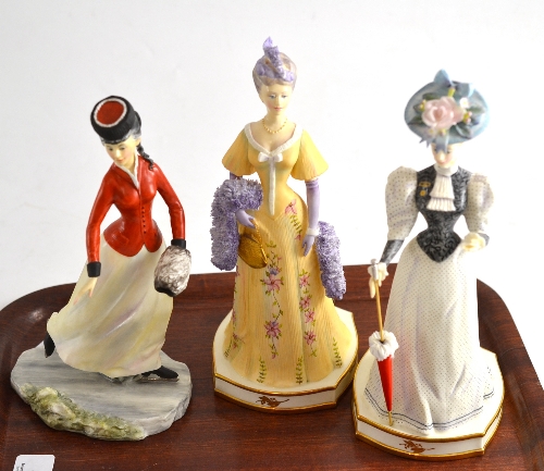 Three Royal Worcester figures `Elizabeth`, `Madeleine` and `Emily`