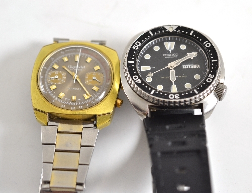 A Seiko wristwatch and a chronograph wristwatch signed Giqandet Numbered on dial Japan 6309 704LT,