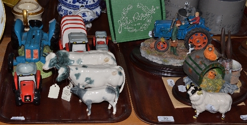 Two trays including Border Fine Arts `In the Potting Shed` by Ray Ayres, model No. B0045, limited