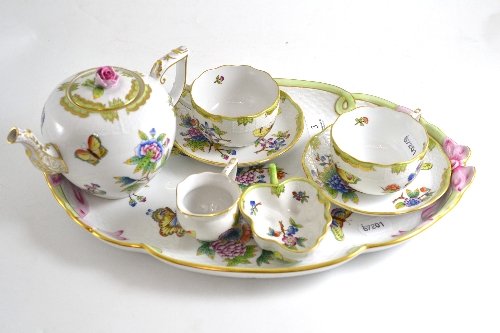 Herend porcelain tete a tete All items in good condition, no damages of restoration. Estimate £80-