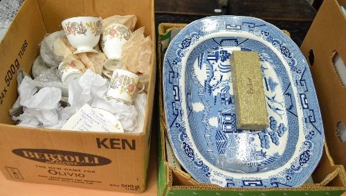 A large quantity of china, glassware, screen and sundry