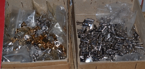 A large quantity of gold plated and rhodium plated cufflinks, tie studs etc