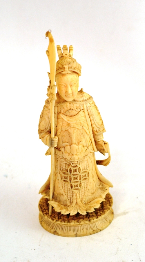 Late 19th century Chinese ivory warrior