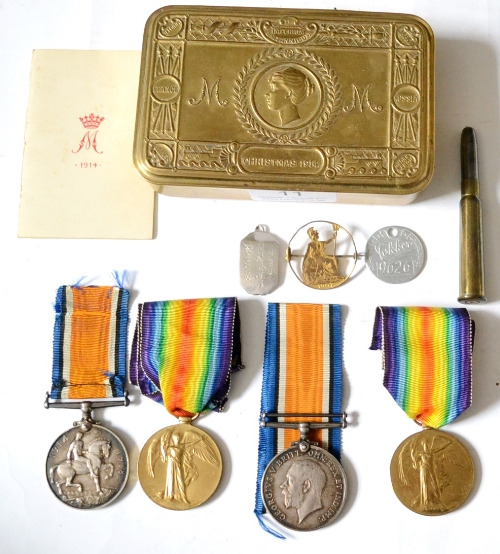 Two First World War Pairs, each comprising British War Medal and Victory Medal, awarded to M2-