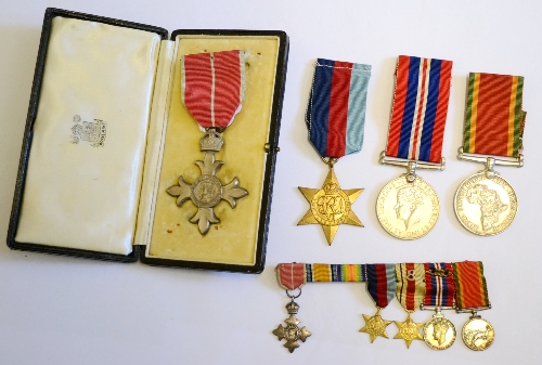 An MBE Group of Four Medals, awarded to 134118 J.E.BEVERIDGE, comprising MBE Breast Badge (Mily) in