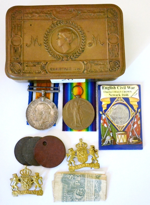 A First World War Pair, awarded to 24143 PTE.W.H.JONES. R.BERKS.R., comprising British War Medal