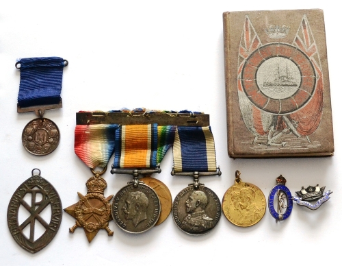 A First World War Naval Group of Four Medals, awarded to J.4949, W.H.BROWN, L.S..R.N., comprising