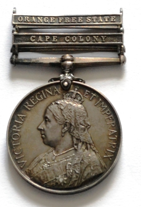 A Queen`s South Africa Medal, awarded to 278 PTE H.LOE. C.I.V., with two clasps CAPE COLONY and