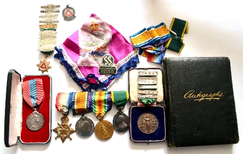 A First World War Group of Four Medals, awarded to 3700 PTE.F.BLACKBURN. D.OF LANC.O.Y., comprising