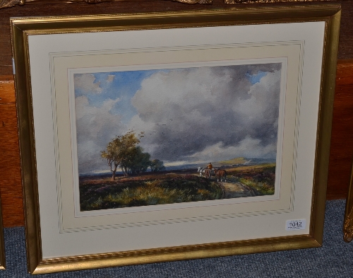 George Hamilton Constantine (1878-1969) ``Over the Derbyshire Moors``, signed, watercolour, 25cm by