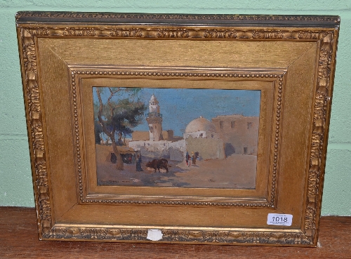 Frank Dean (1865- c.1907) North African scene with figures, signed and indistinctly inscribed,