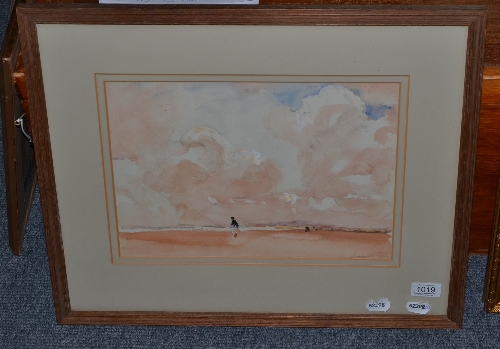 Frederick (Fred) Mayor IS (1865-1916)  Figure on a beach, signed, bears The Mayor Gallery, London