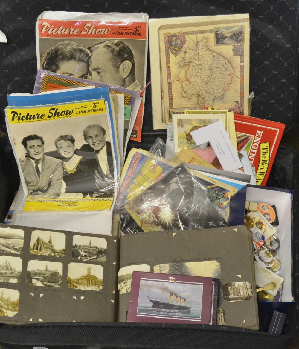 Collection Of Assorted Paper And Other Ephemera including visitor guide books (mostly 1970`s),