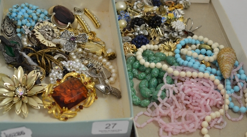 Quantity of costume jewellery and a 9ct gold watch