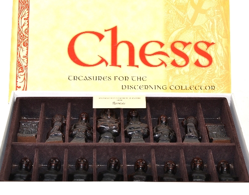 Two Studio Anne Carlton chess sets in original boxes with board