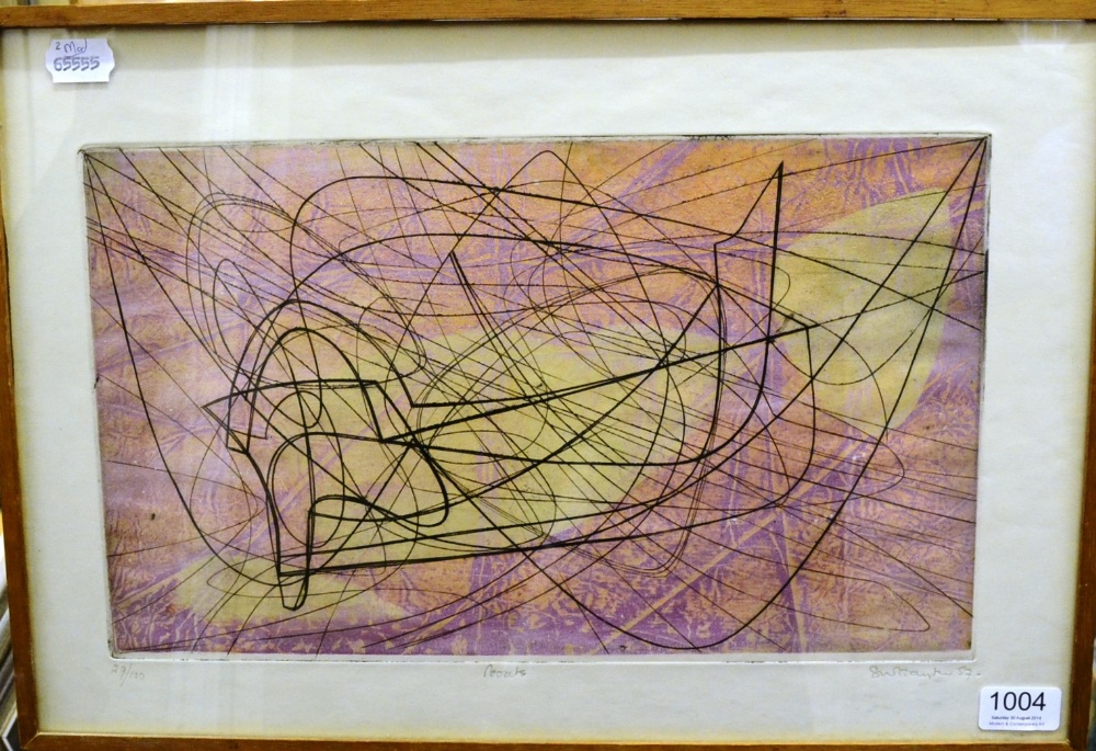 Stanley William Hayter (1901-1988)
"Boats"
Signed and dated (19)57, inscribed with title and
