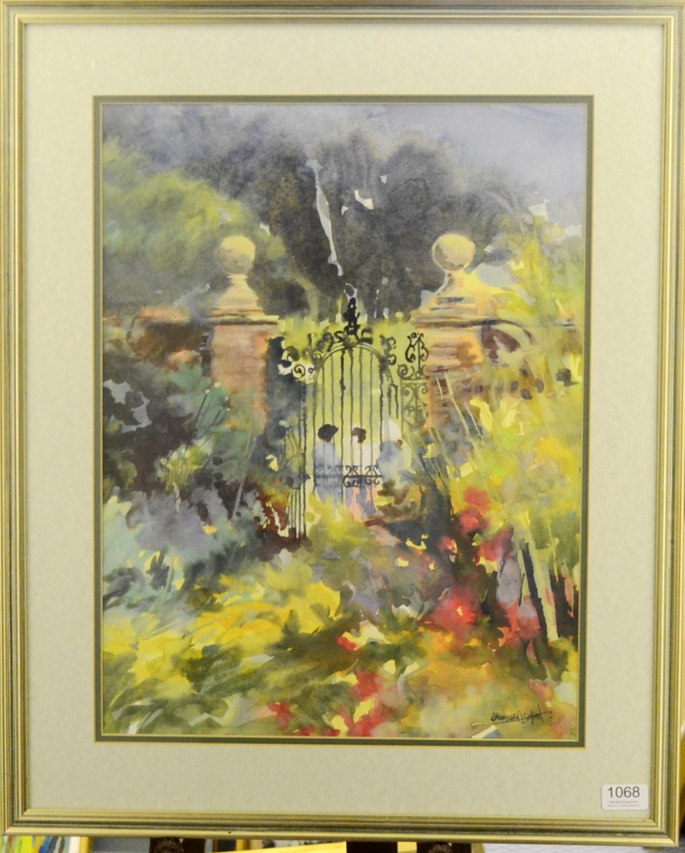 Tony Brummell Smith (b.1949) 
"Ornamental Gate, Norton Conyers"
Signed, inscribed verso,