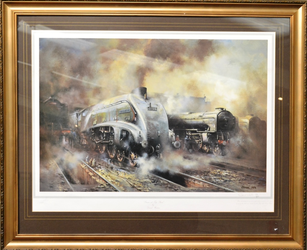 David Weston Print `Steam at Top Shed` (1984) signed by the artist and numbered 198/500 glazed and