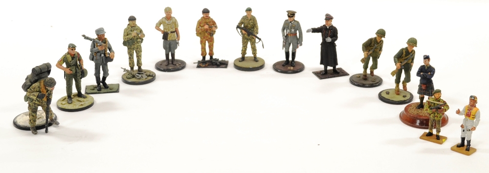 Berliner Zinnfiguren And Similar White Metal Figures depicting German and British WWII soldiers (