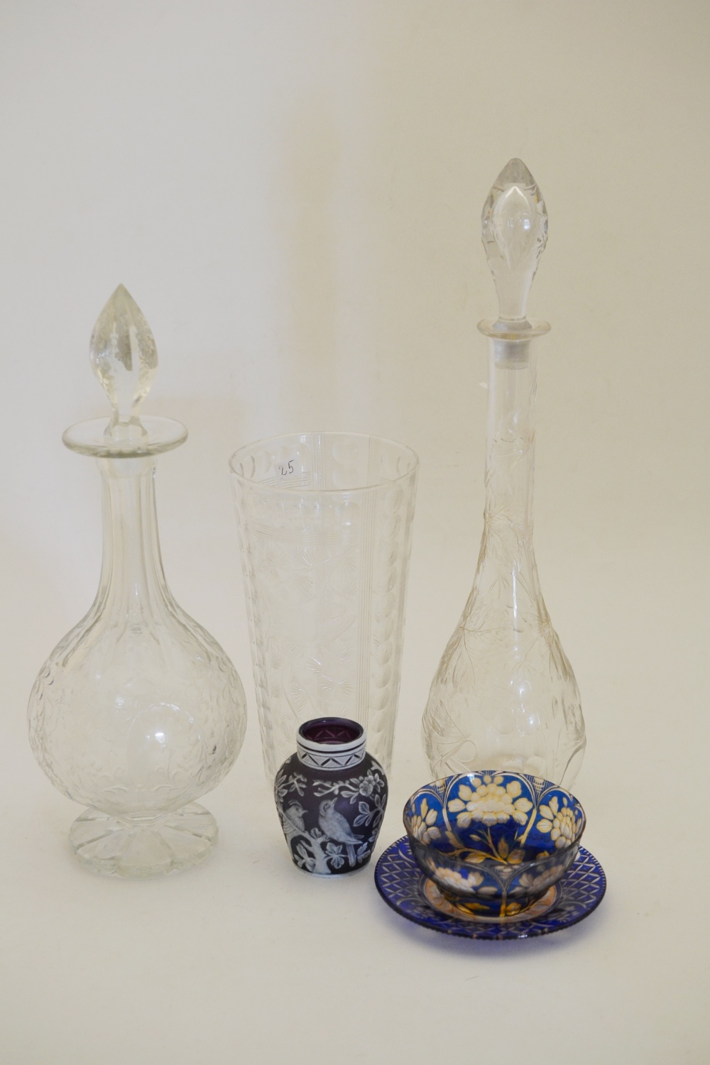 A Thomas Webb & Co Cameo Glass Vase, circa 1900, of baluster form with short cylindrical neck,