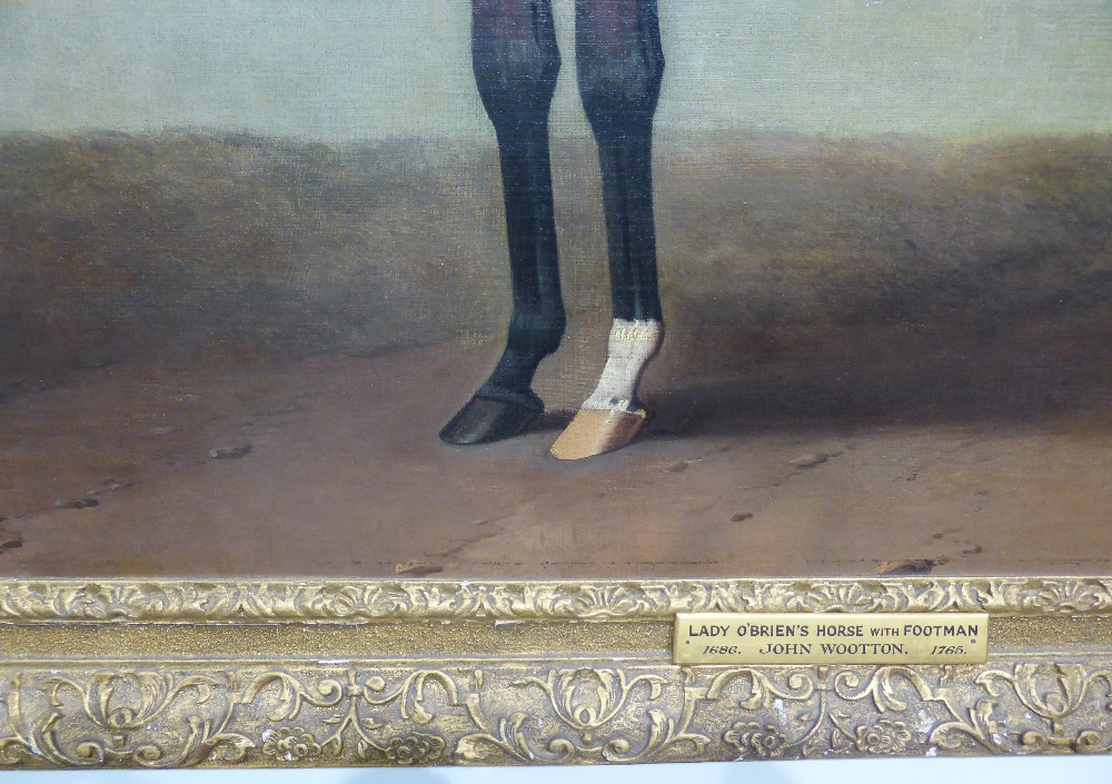 John Wootton (1686-1765) 
"Lady O'Brien's Horse With Footman"
Oil on canvas, 98.5cm by 124cm - Image 7 of 16