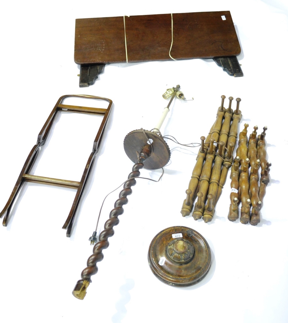 A 20th Century Mahogany Fliptop Tripod Table, the oval top on a turned vasiform support, 68cm by - Image 2 of 3