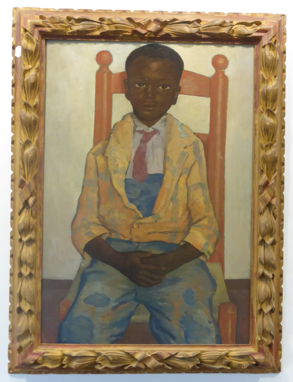 Julian McDonald (20th century) American
Portrait of a young black boy, three-quarter length, - Image 2 of 2