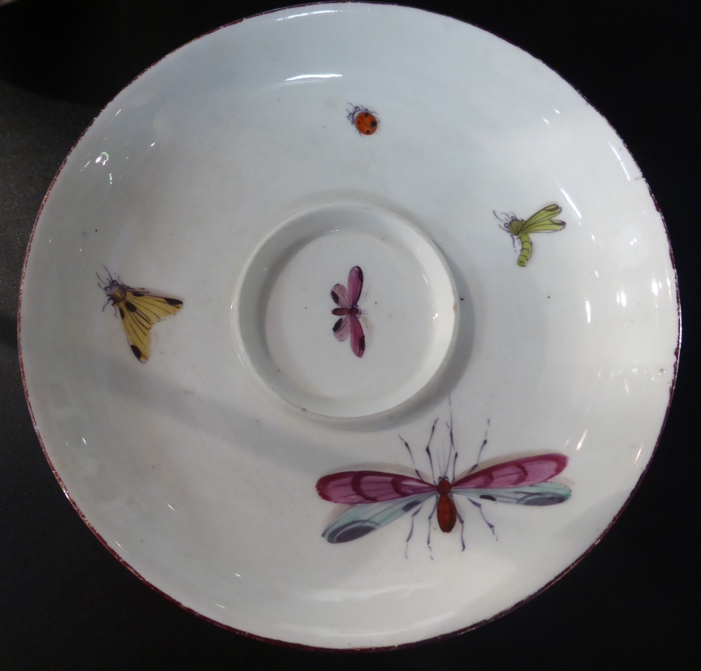 A Pair of Chelsea Porcelain Coffee Cups and Trembleuse Saucers, en suite to the preceding lot See - Image 2 of 22