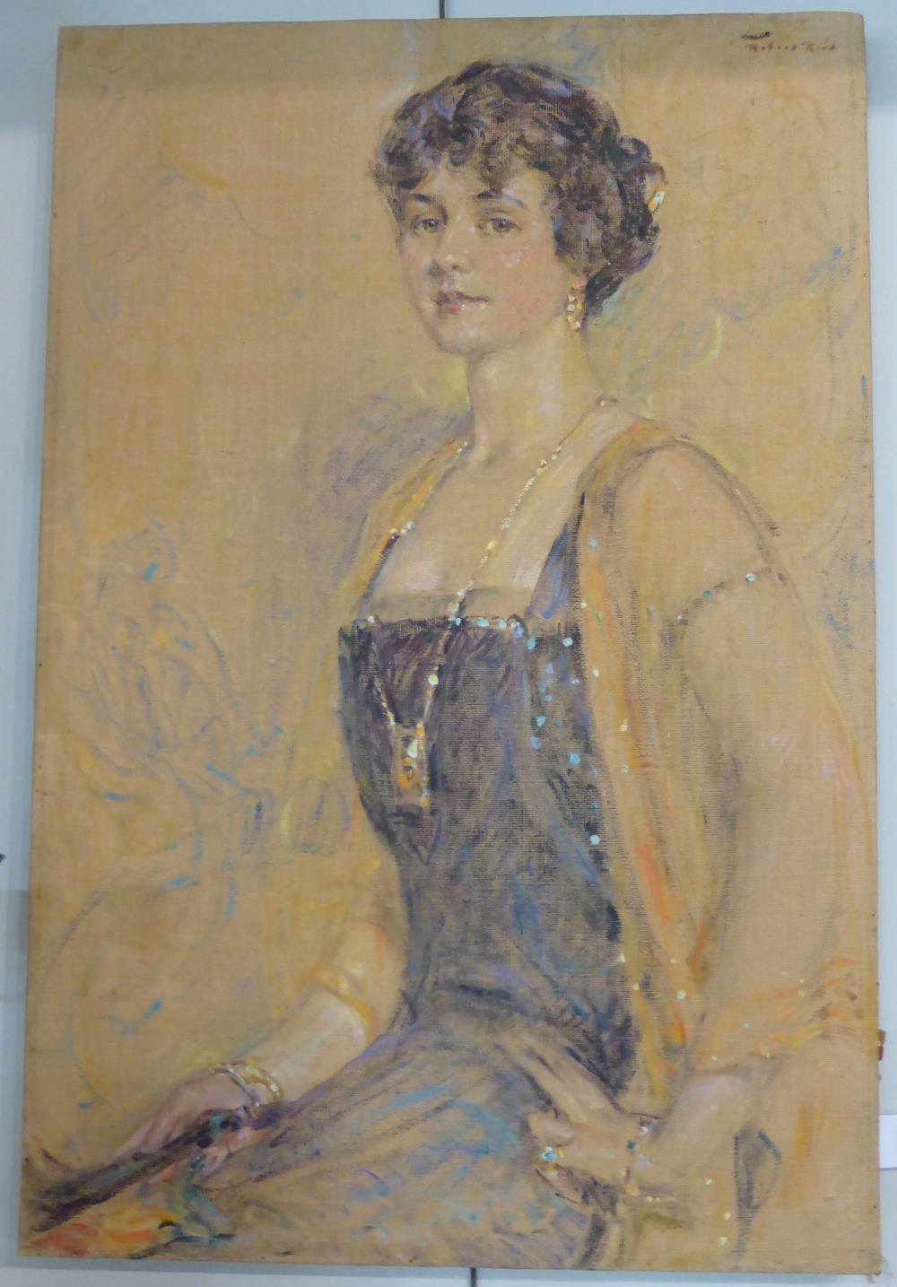 Robert Rich? (early 20th century)
Portrait of a lady, seated three-quarter length, wearing a navy - Image 2 of 4
