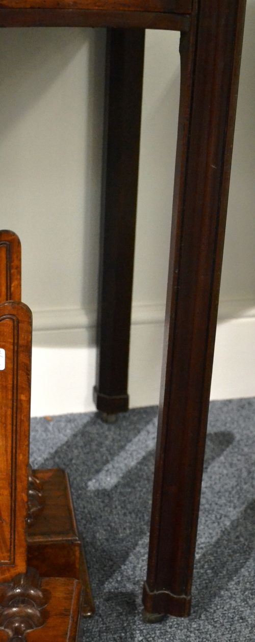 A George III Mahogany Side Table, of serpentine form, the moulded top with eared corners above a - Image 7 of 7