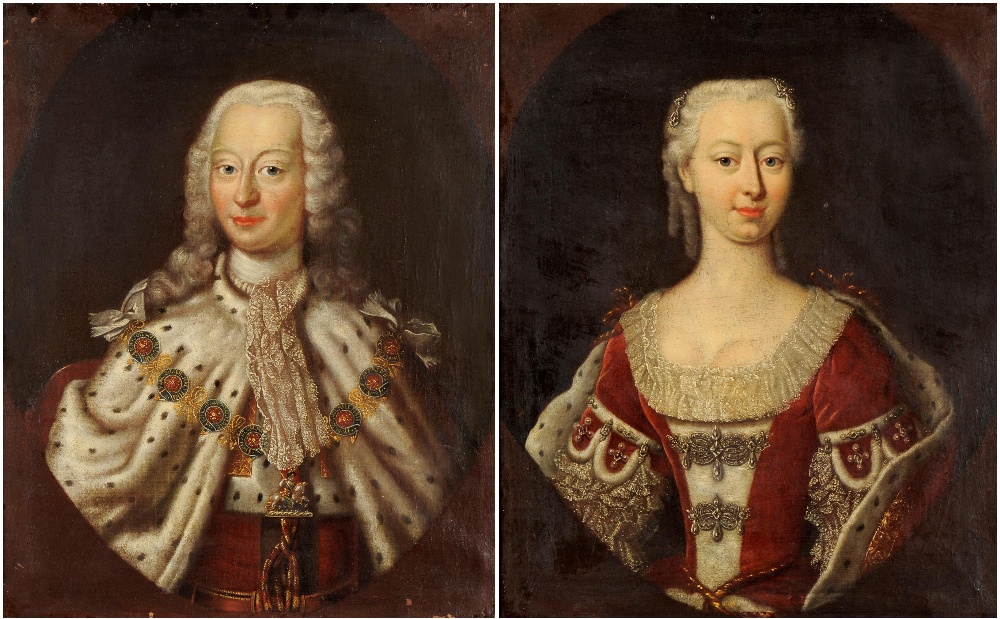 Attributed to Jean Briand De Crèvecoeur (1701-1756) Portrait of Christian VI of Scandinavia, head