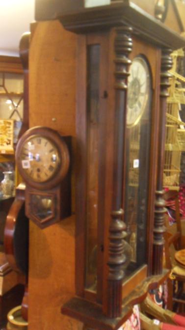 Small Victorian drop-dial wall clock