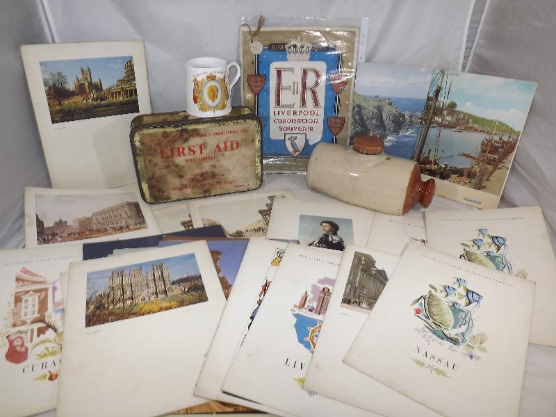 A Cunard collection of shipping line menus, the Pacific Steam Navigation Company, a Royal