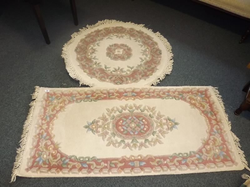 A House of Frazer Royal Jaipur fine washed Indian carpet, 140 cm x 67 cm and a Super Ganges hand