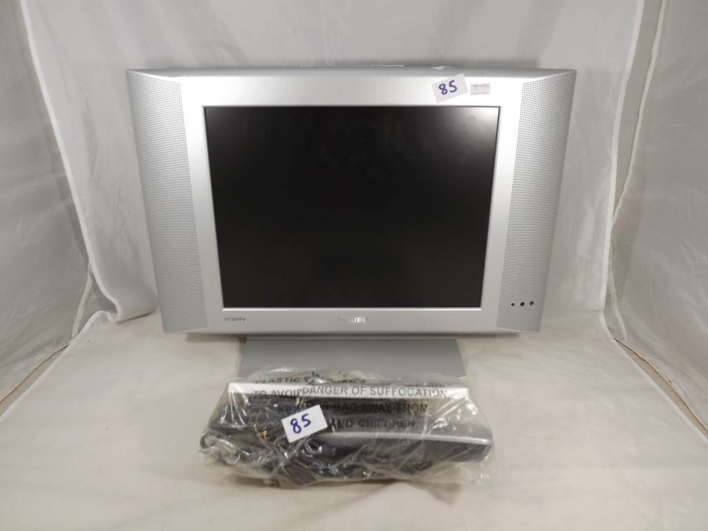 A Phillips LCD television, product No. 15PF4110 / 01 and accessories