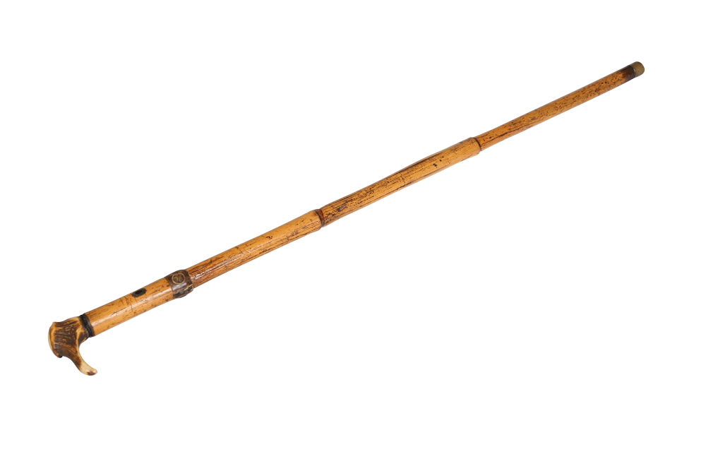 A bamboo swordstick, early 20th Century, with 13" blade and antler handle. 83cm - Image 2 of 2